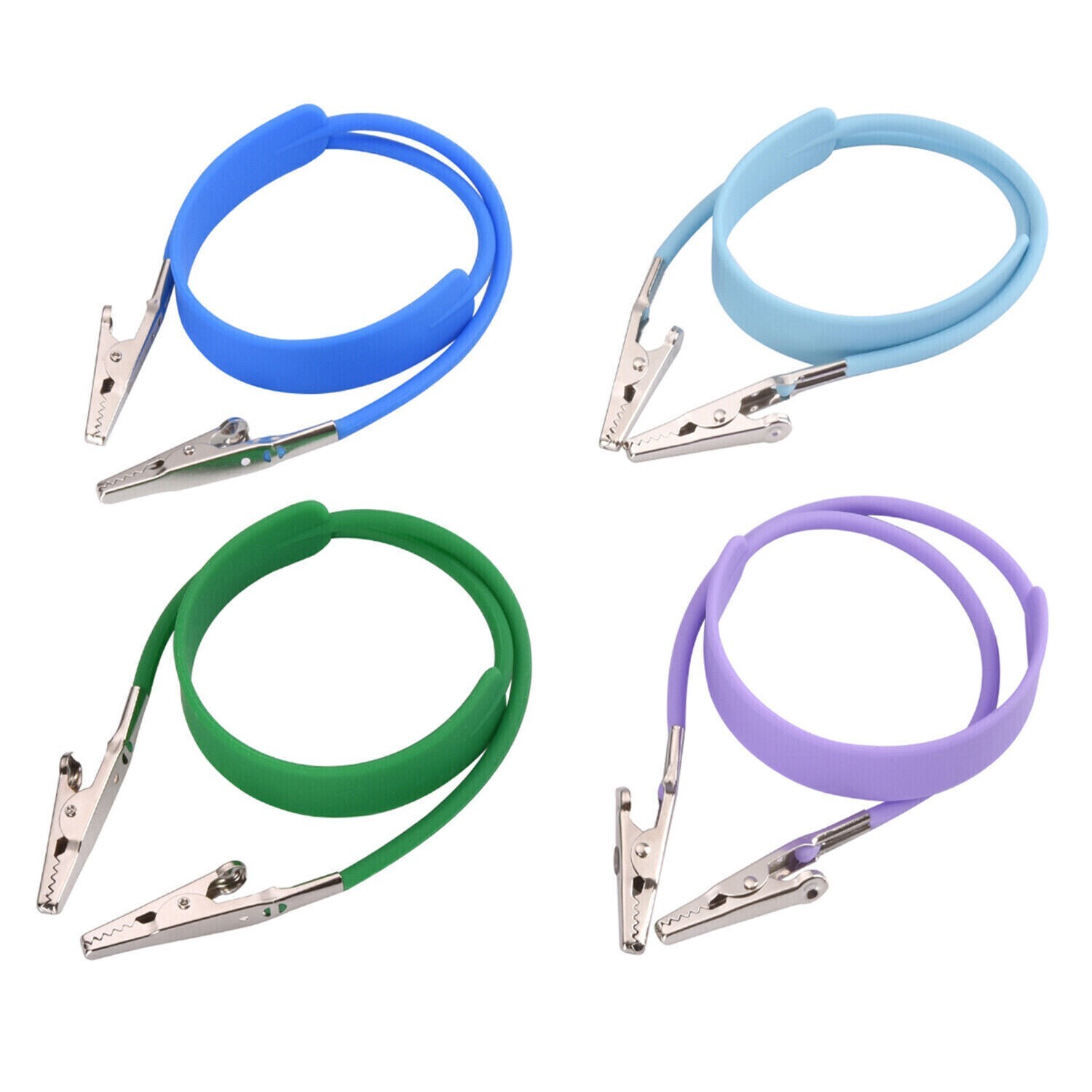 5Pcs Dental Bib Clips Silicone Chain Patient Scarf Napkin Holder Random Color