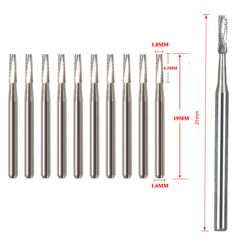 Dental 557 FGOS Surgical Carbide Burs FG-557XL 25mm 19mm Fissure Cylinderical