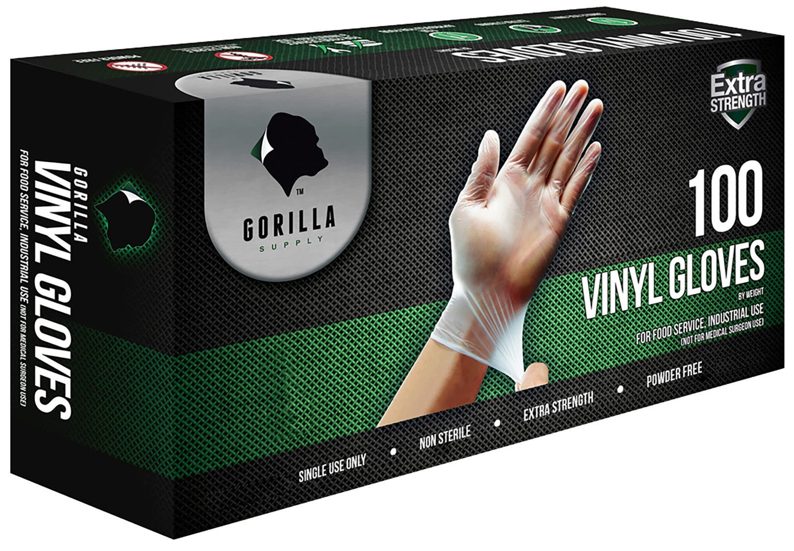 Disposable Vinyl Gloves Medium 1000 Count Heavy Duty Latex Free GORILLA SUPPLY