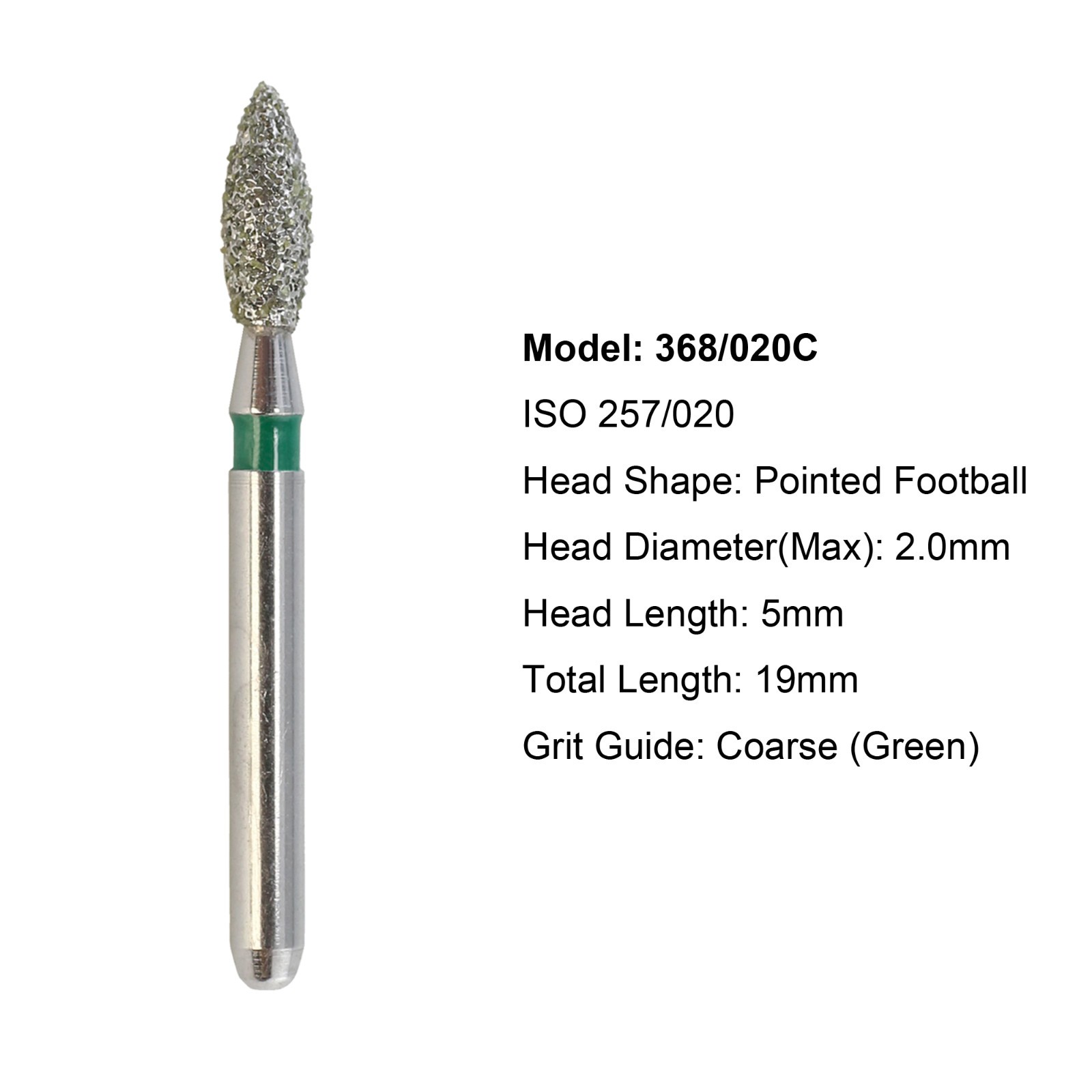 Diamond Dental Burs 856 379 801 FG Round End Taper Football Barrel Pear Flame