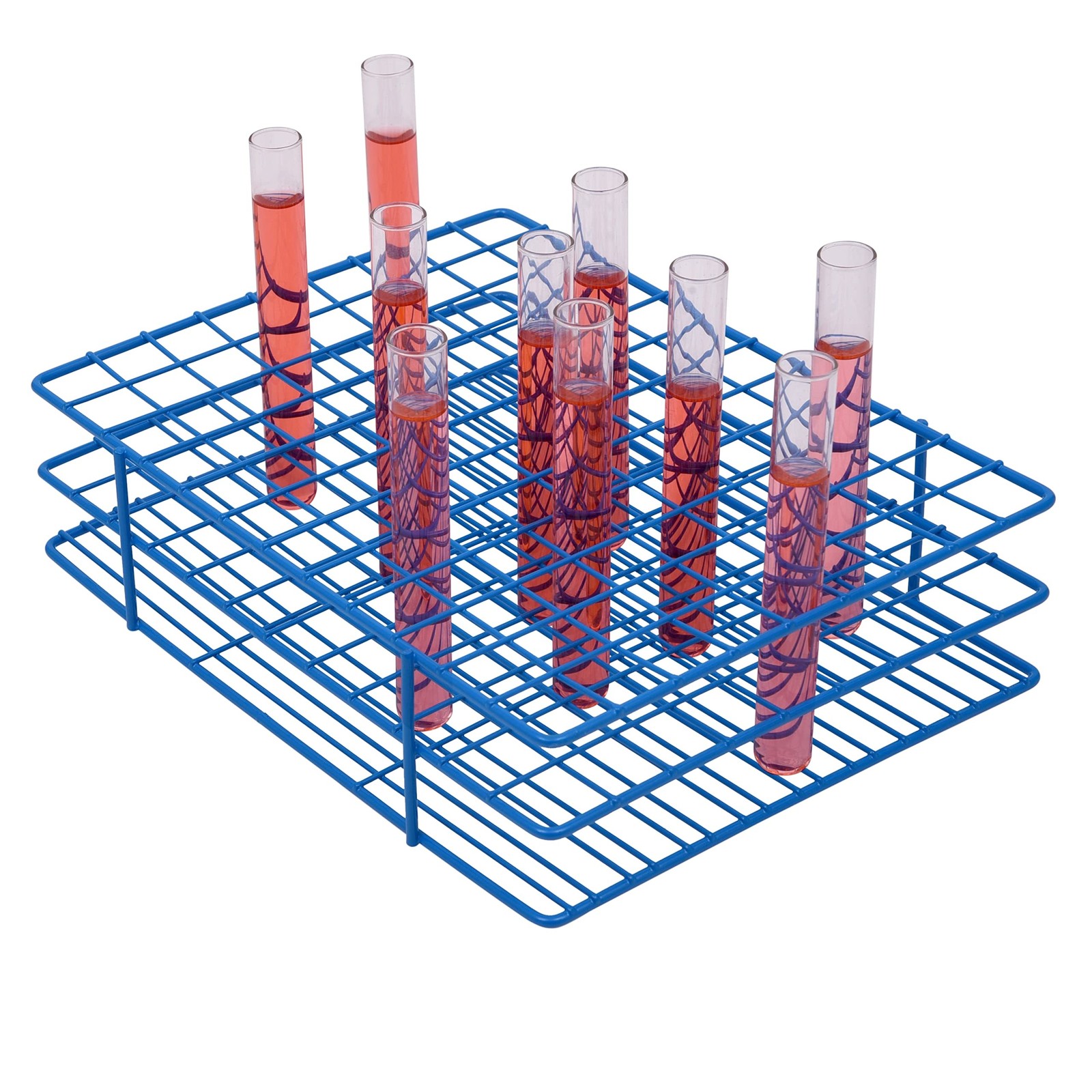 SP Bel-Art Poxygrid Test Tube Rack; For 13-16mm Tubes, 108 Places, Blue (F187…