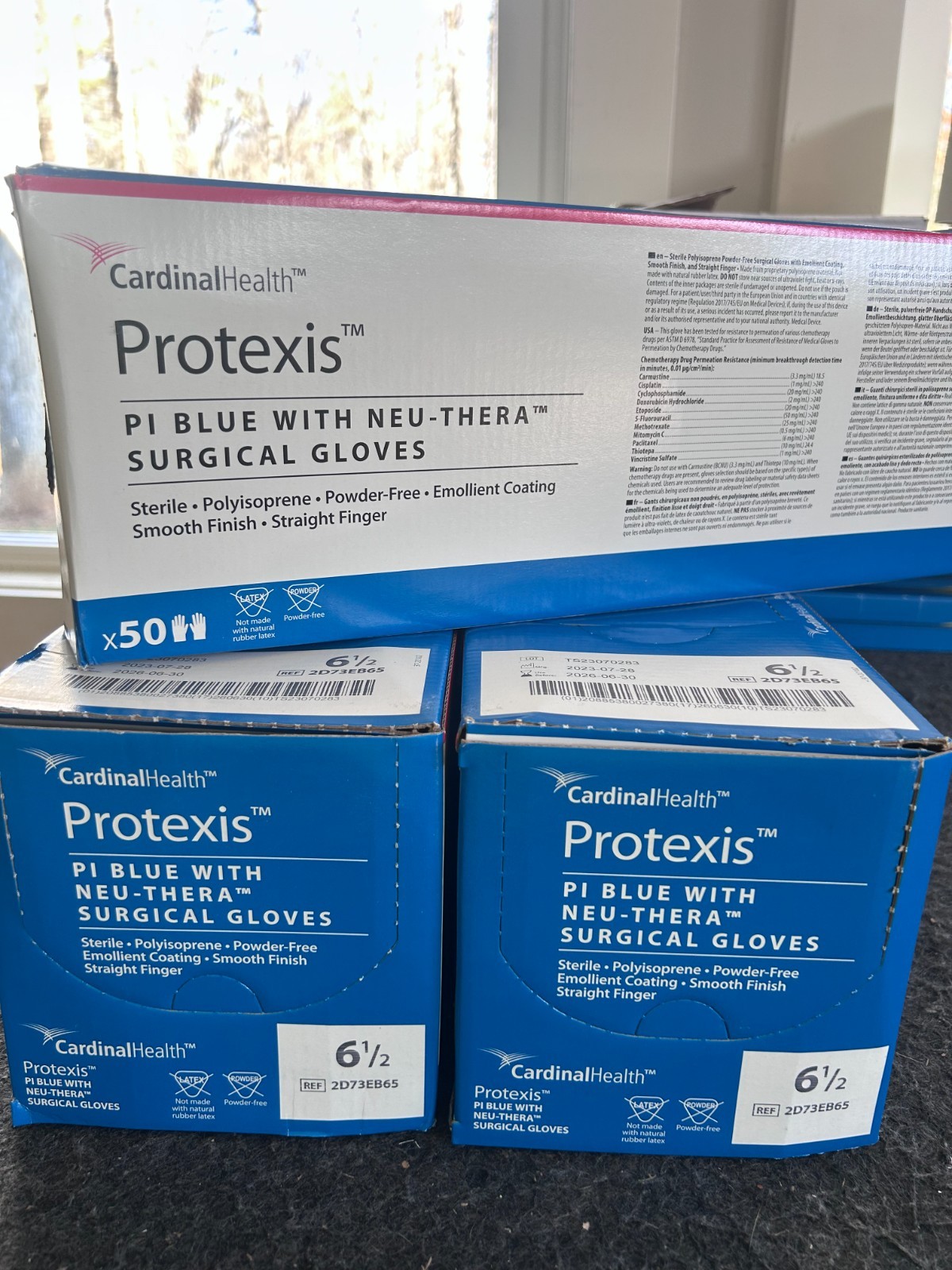 150 Protexis PI BLUE NEU-THERA Polyisoprene Surgical Gloves Size: 6.5 Exp:7/26