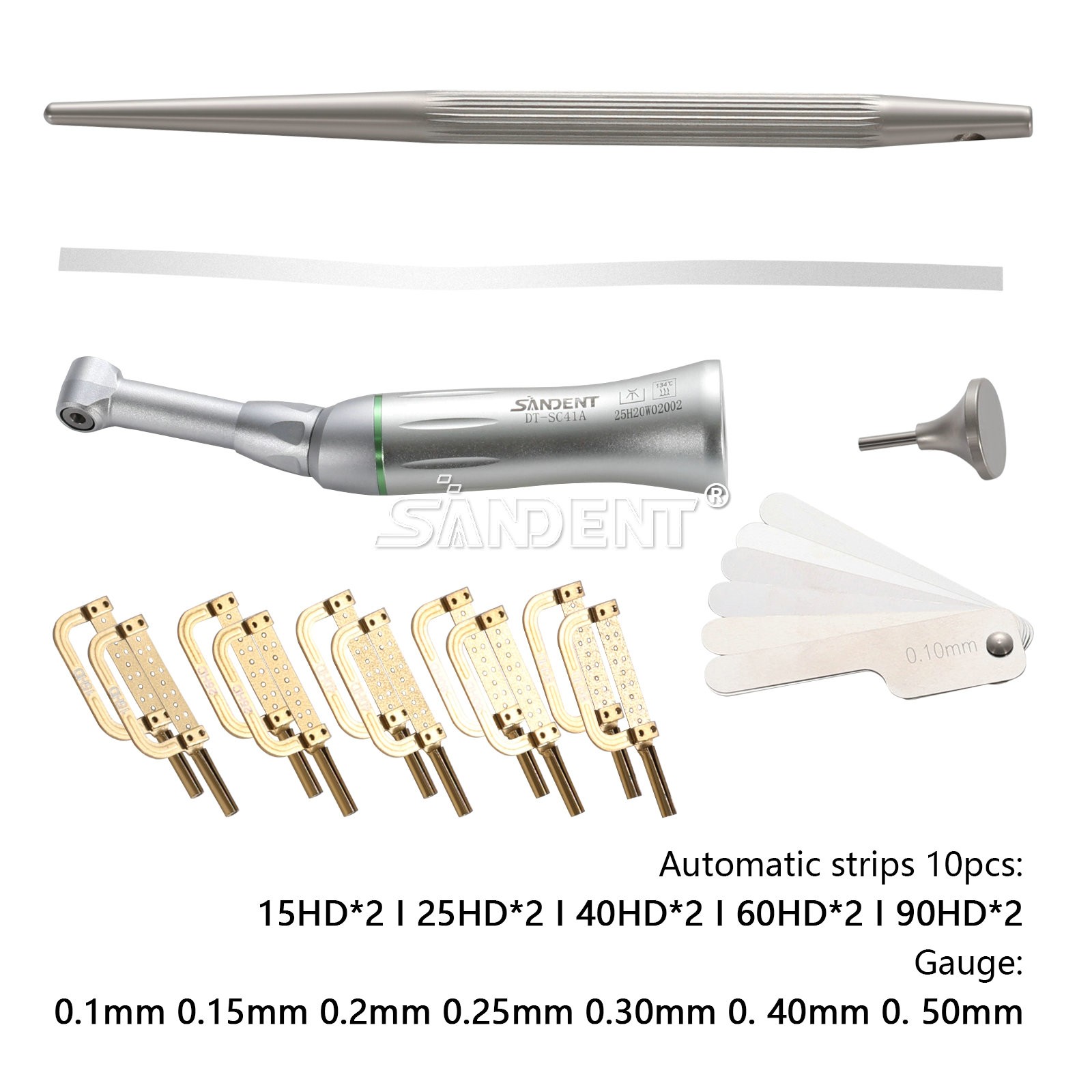 1-10Kits Dental 4:1 Contra Angle Handpiece IPR For Eva Tips Interproximal Strips