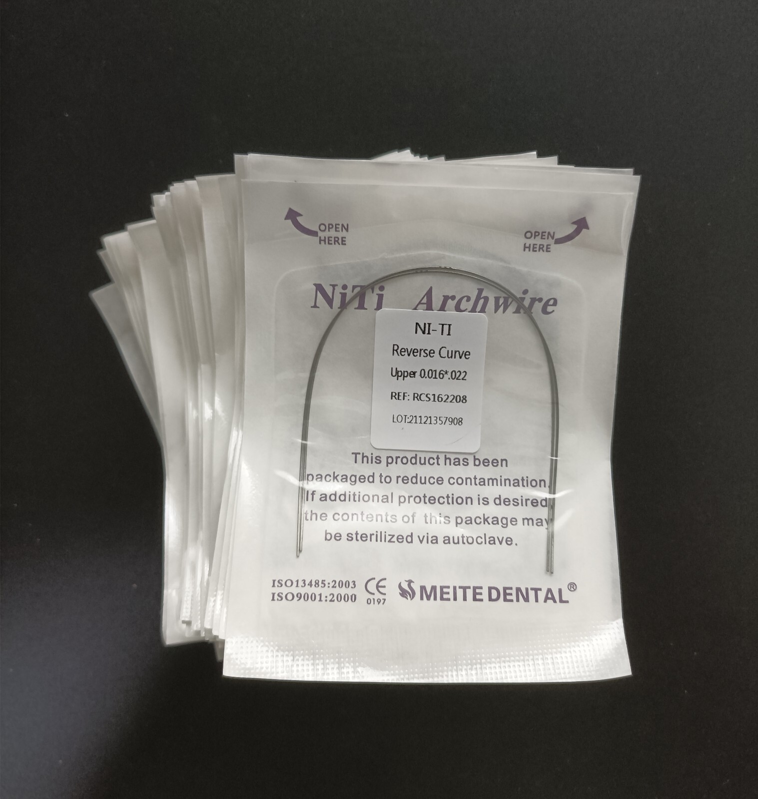 20Pack Dental Orthodontic Reverse Curve Arch Wire Niti Super Elastic Rectangular