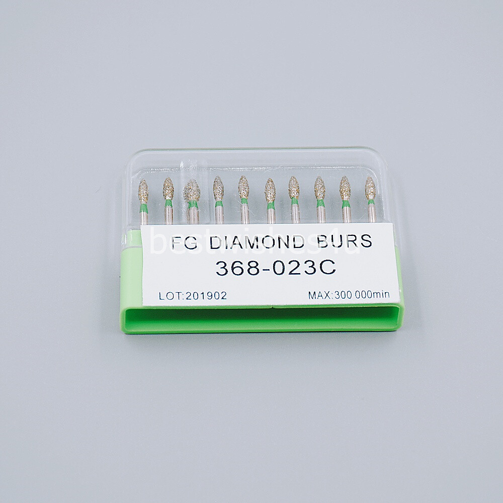 Dental Pointed Football Diamond Bur Grit Coarse Fine 368-023 High Speed Burr