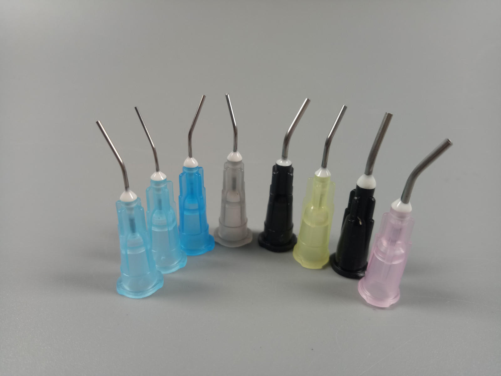 Disposable Safety Prebent Irrigation Needle Tip Flow Resin Conveyor Tips 8 Sizes