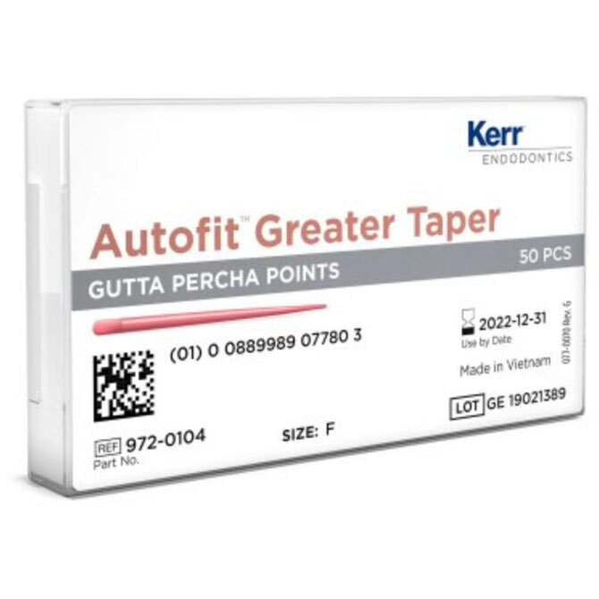 Endodontic AutoFit Greater Taper Paper Points By Kerr (100/Pack)