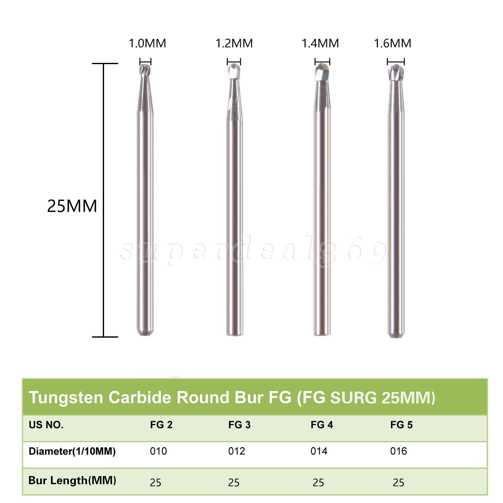 Dental Burs Carbide Surgical High Speed Fissure Round FG SURG 701 330 556 558