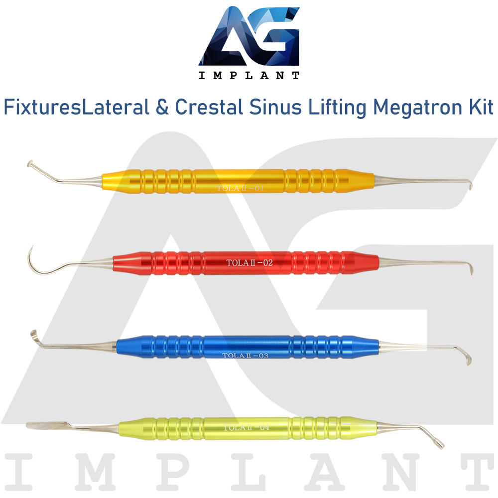 Fixtures Lateral & Crestal Sinus Lifting Megatron Kit Stainless Steel Tools