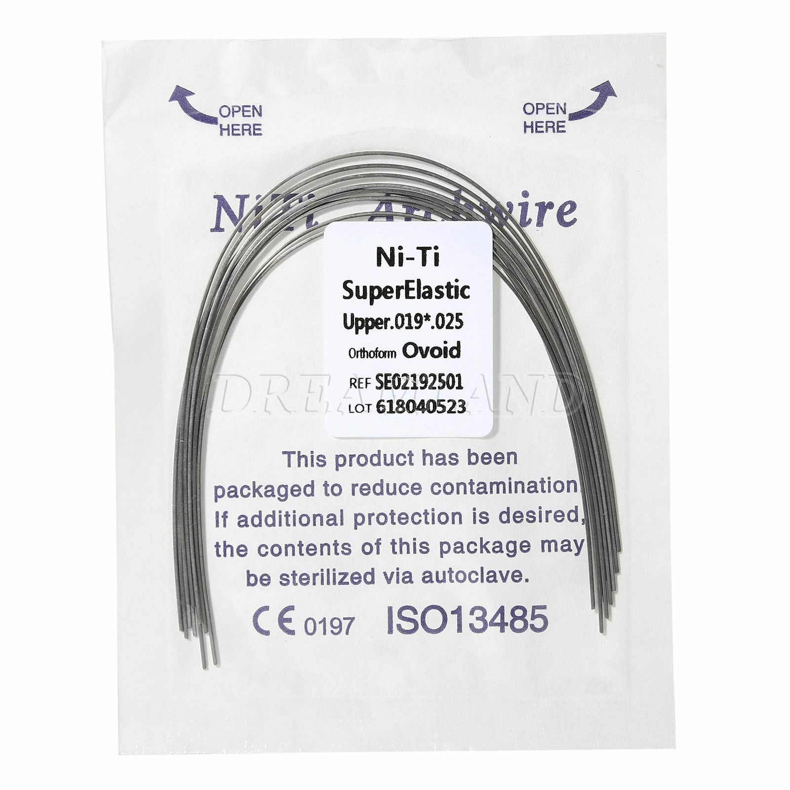 100PCS Dental Ortho Niti Rectangular Arch Wire Super Elastic / Metal Brackets