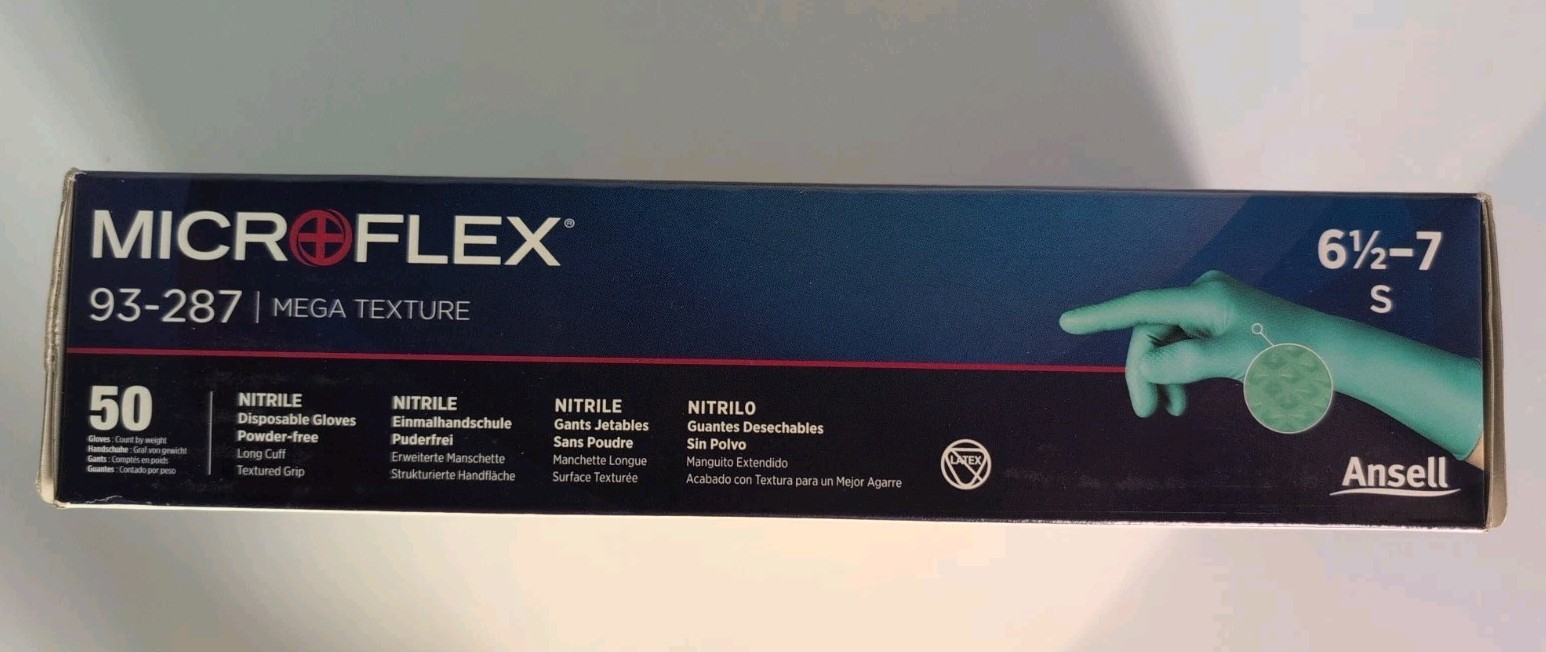 MICROFLEX Disposable Gloves: Chemical-Resistant, Small (6-1/2 – 7), Pack Of 50