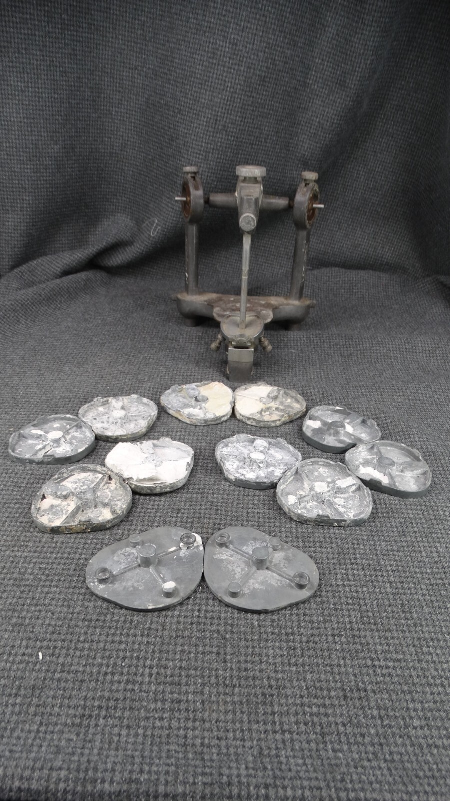 B6 Hanau Articulator – As Shown – with 12 Mounting Plates – used