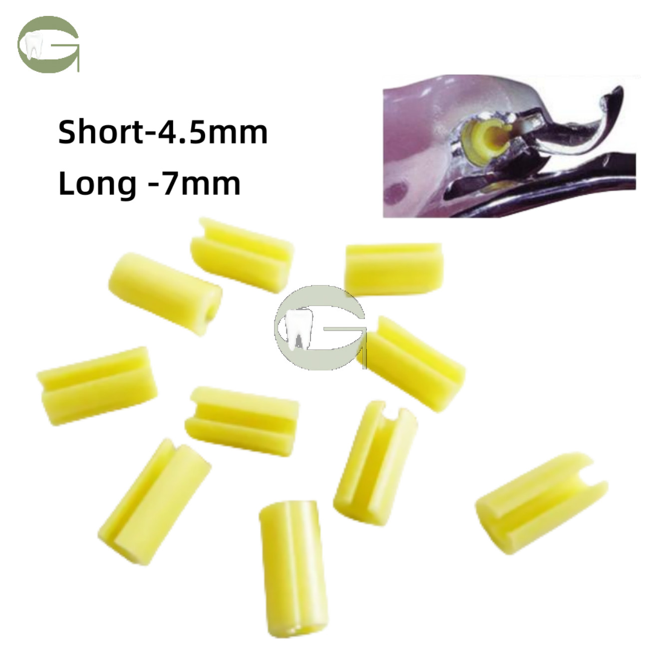 Dental Rider Female Yellow Riders Fits Hader Bar Attachment Short 4.5MM 7MM Lab