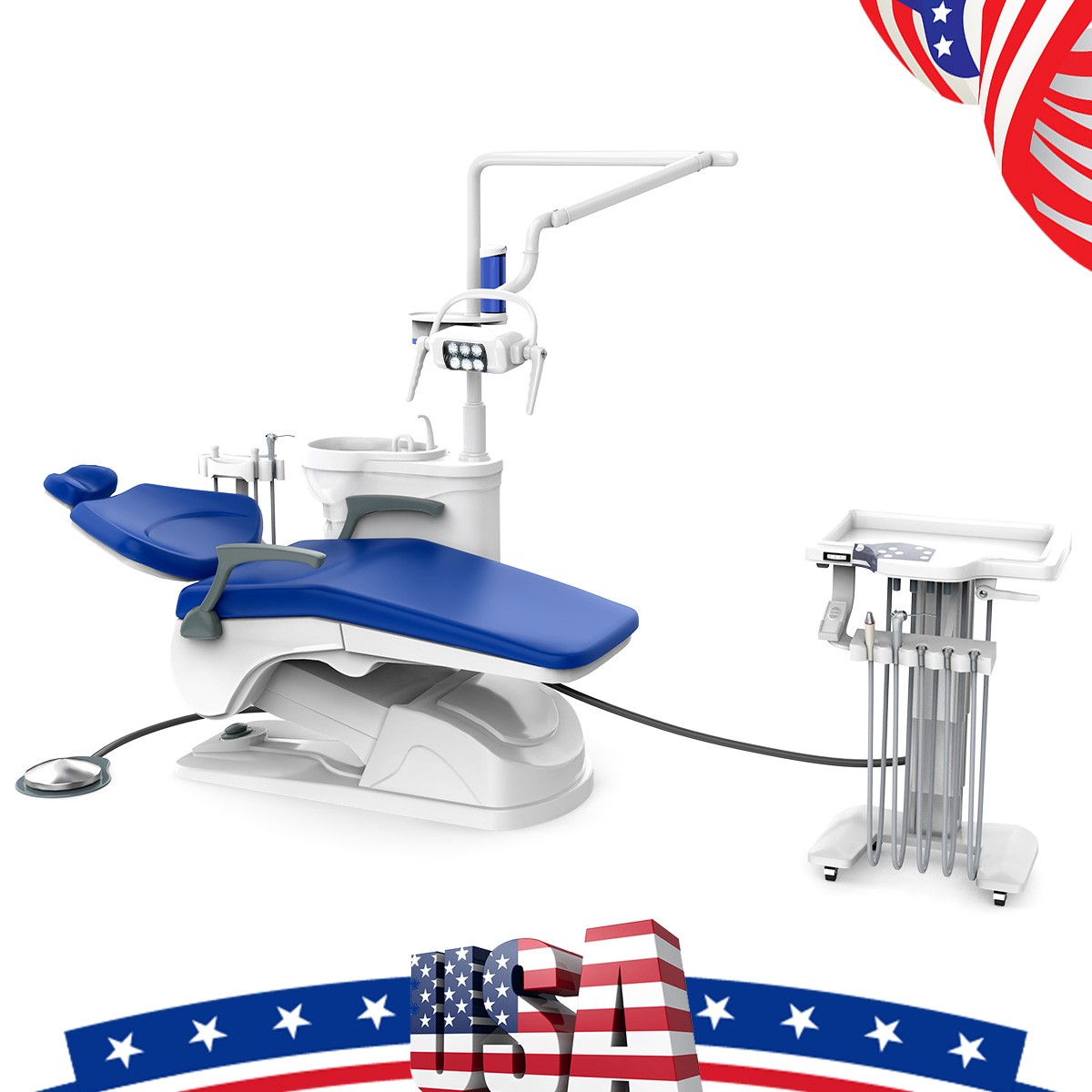 Dental Unit Chair Computer Controlled Motor Hard Leather Unidad de Silla Dental