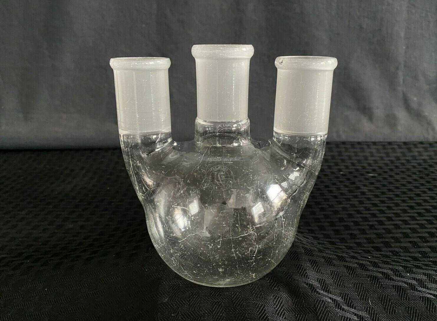 Lab Glass 500mL 3-Neck 29/42 Vertical Round Bottom Reaction Boiling Flask Chip