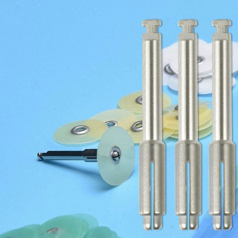10PCS Dental Mandrel For Soflex Flexi Disc Polishing Shank Clip Disk
