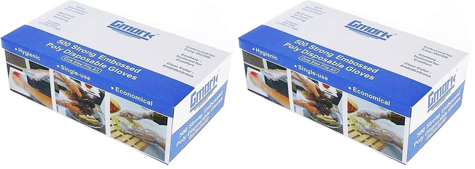 Disposable Gloves, 500 Count, 100% Virgin LDPE, Safe for Food Handling, Hair …
