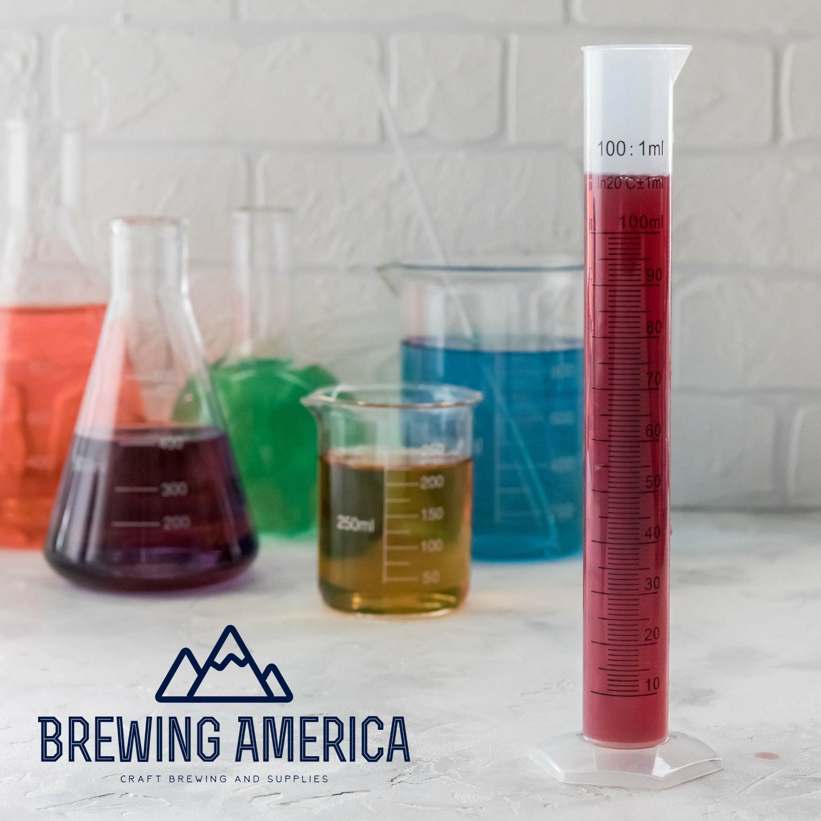 Plastic Graduated Cylinder Measuring Beaker – 100ml Science Measuring Test Tube