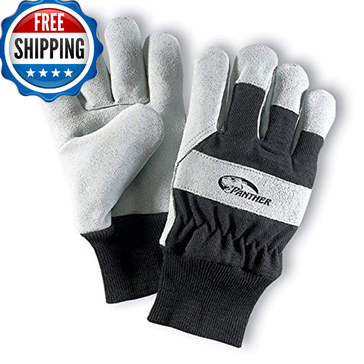 Galeton 2103-L Panther Select Leather Palm Gloves Knit Wrist Cuff Large