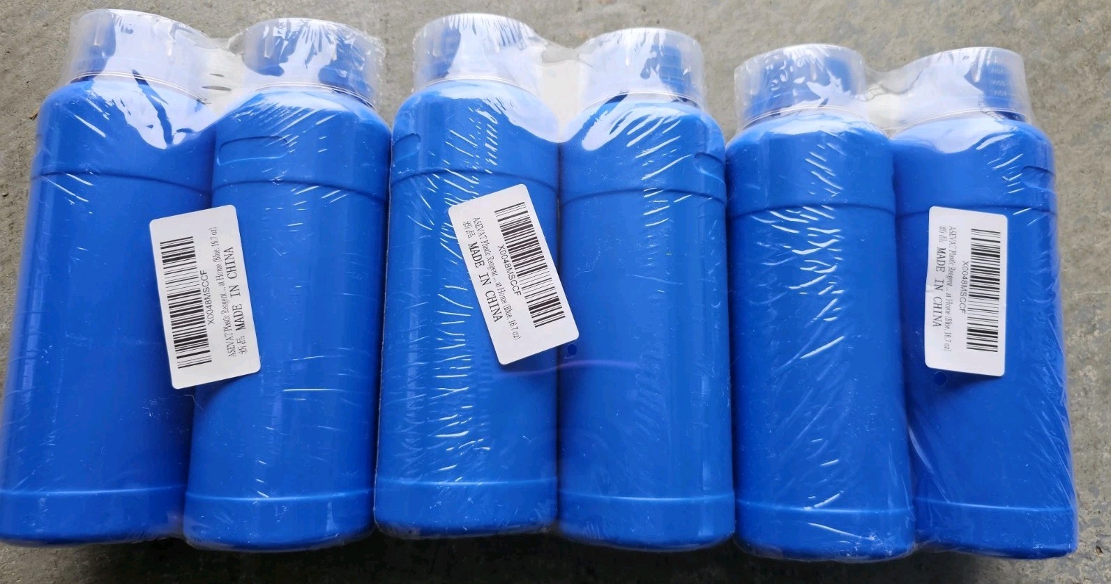 6Plastic Reagent Bottle Laboratory Grade High Density Polyethylene Bottle 16.7oz