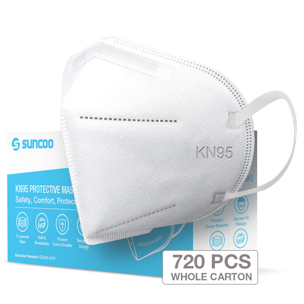 SUNCOO Protective KN95 Face Mask 720 PCs, Whole Carton Cup Dust Mask Protection