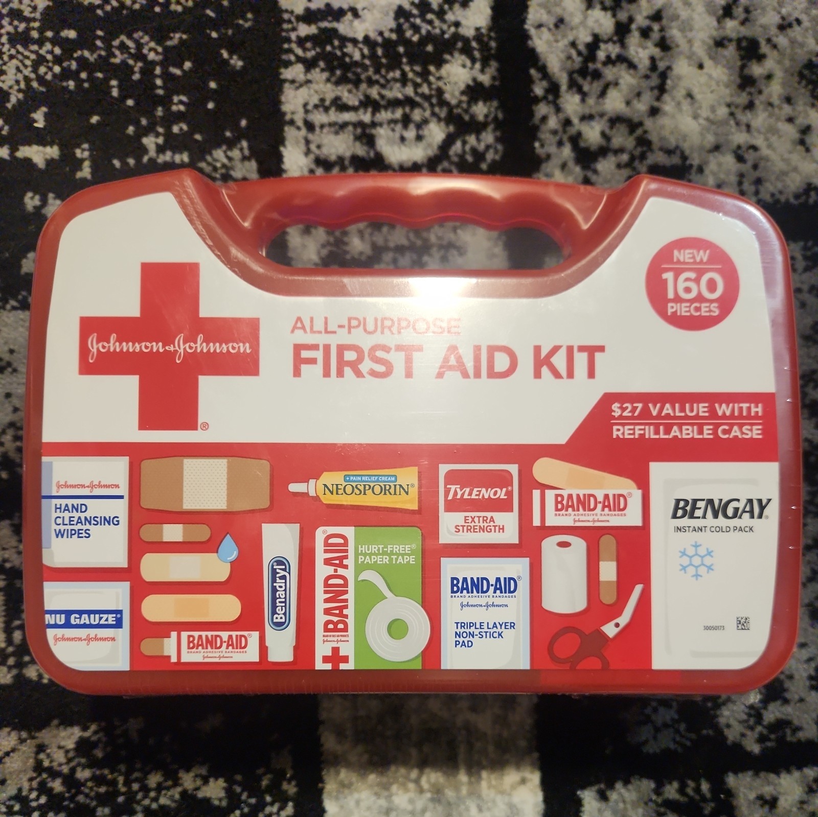 Johnson&Johnson Band-Aid All-Purpose First Aid Kit 160 Piece NEW Expires 3-31-27