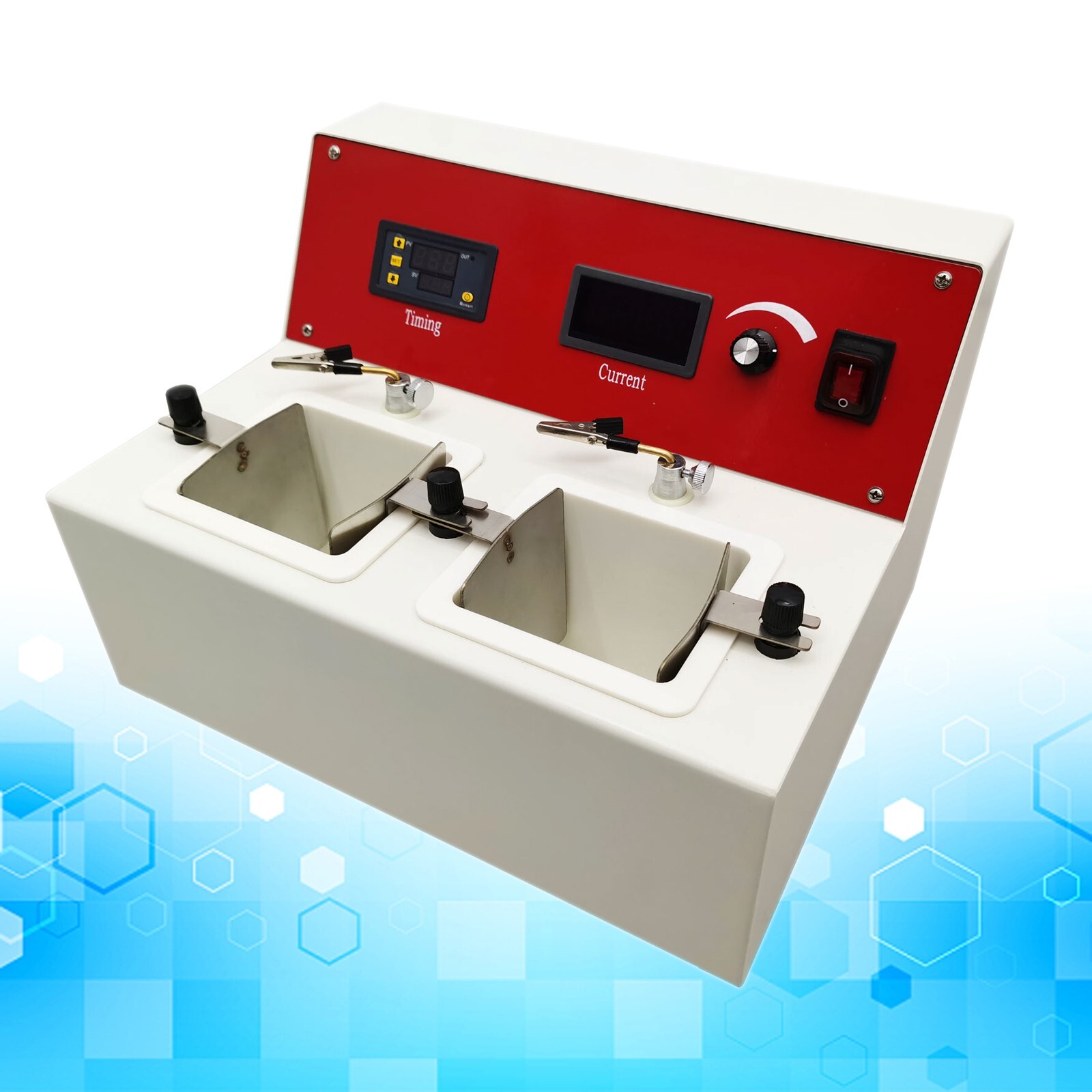 100V 250W 800ML Lab Electrolytic Polishing Machine Electro Polisher Double Slot