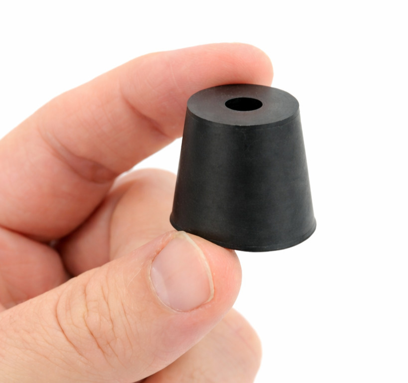 #4 Solid Rubber Stoppers 1 Hole Lab Tapered Plug Bung Cork Fits 13/16″ to 1″ ID