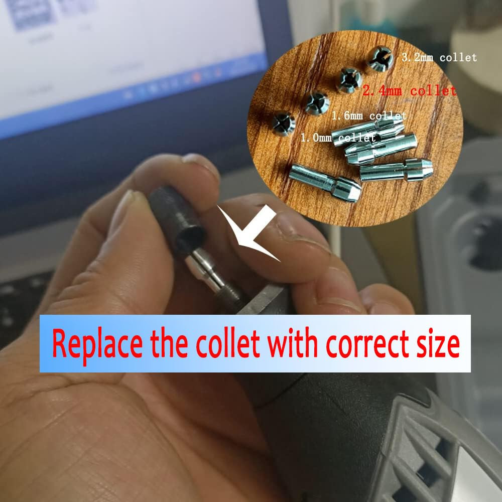 30 Pcs Wool Felt Polishing Bits, 3/32» Shank Cone Shape Wool Polishing Points f