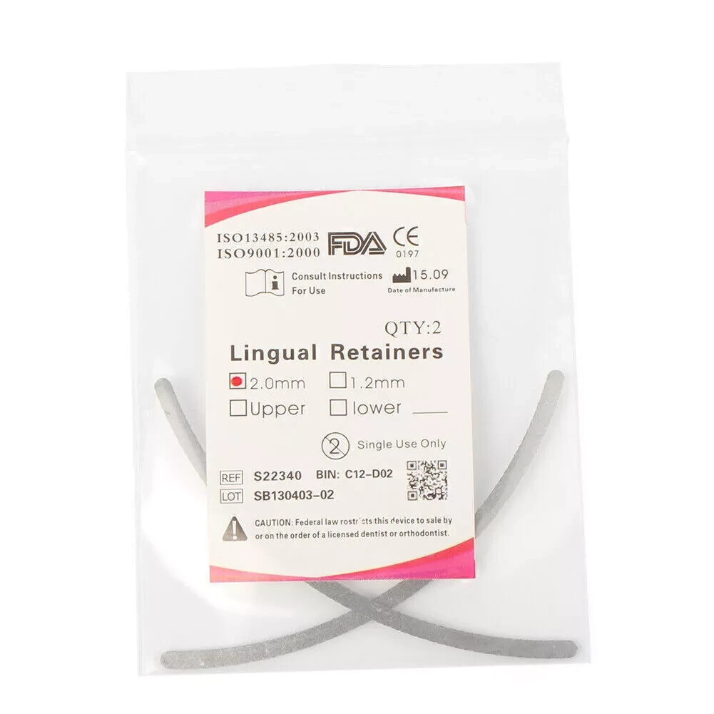 2 Pcs/Pack Dental Orthodontic Universal Retenedor Lingual Splits Retainer Mesh