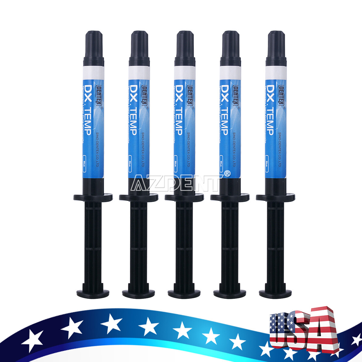 Dentex Dental Temporary Flow Composite Light Cure Filling Resin Blue Shade 2.5g