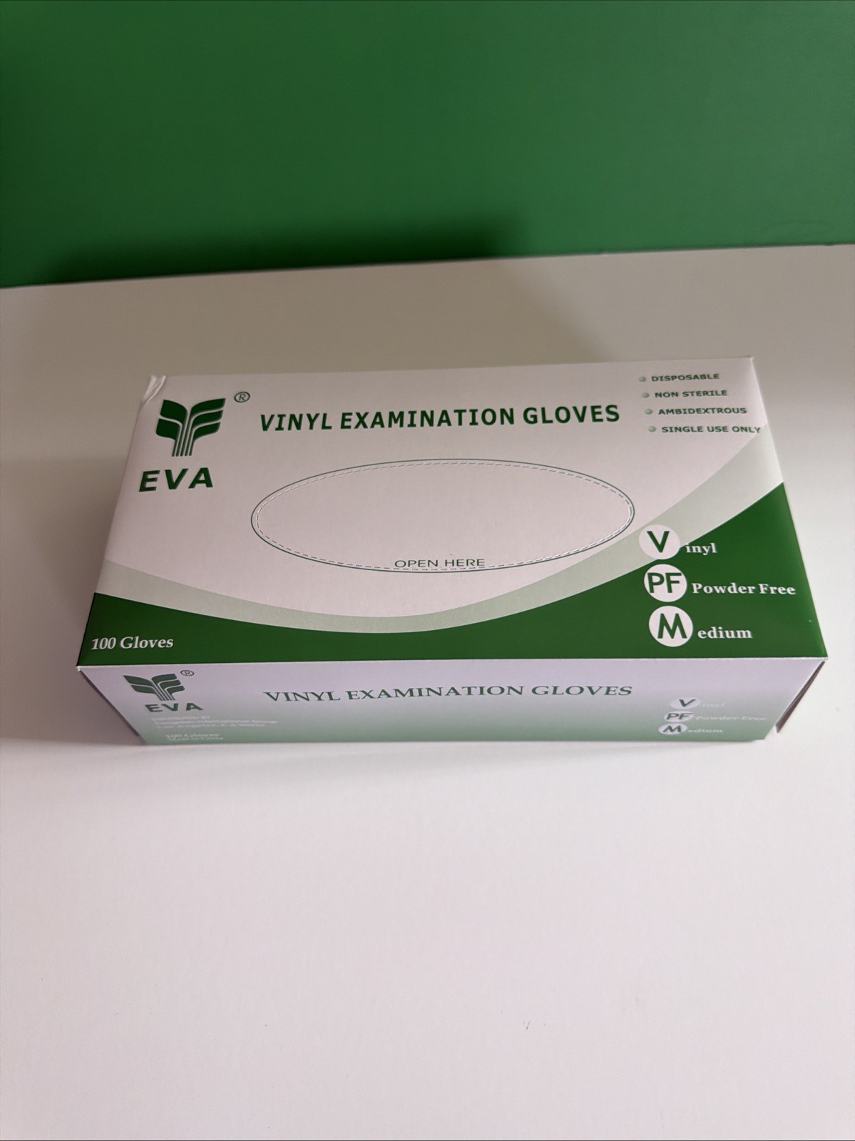 Eva Vinyl Examination Gloves, 100/box Powder Free Vinyl Midium Disposable