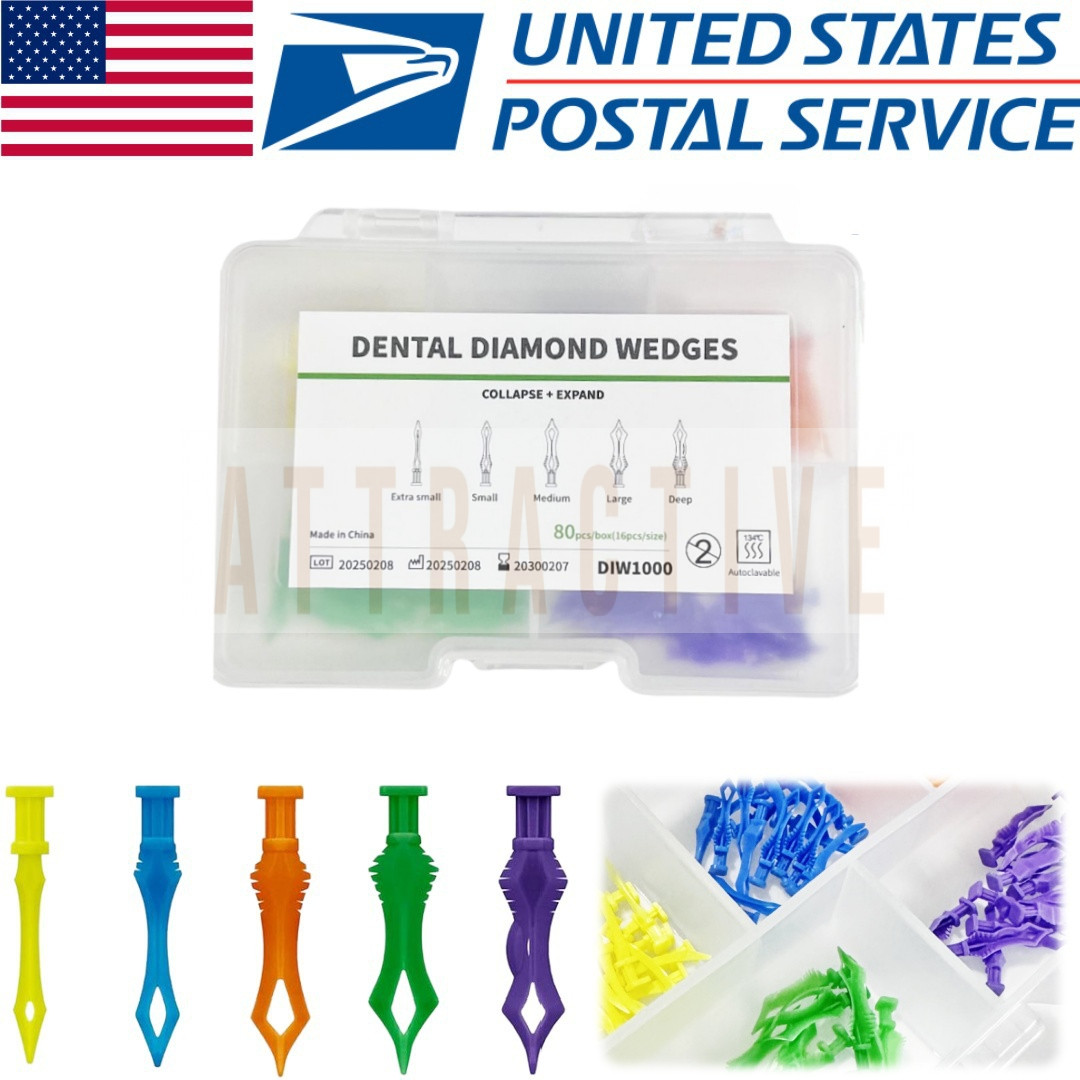 Dental Diamond Wedges Marginal Seal Wedge Flexible Collapse Expand Fits Bioclear