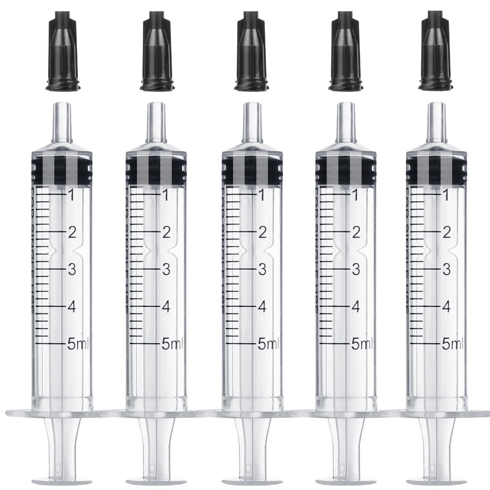 5ml Plastic Syringe Without Needle for Liquid – Measuring 5ml, Transparent