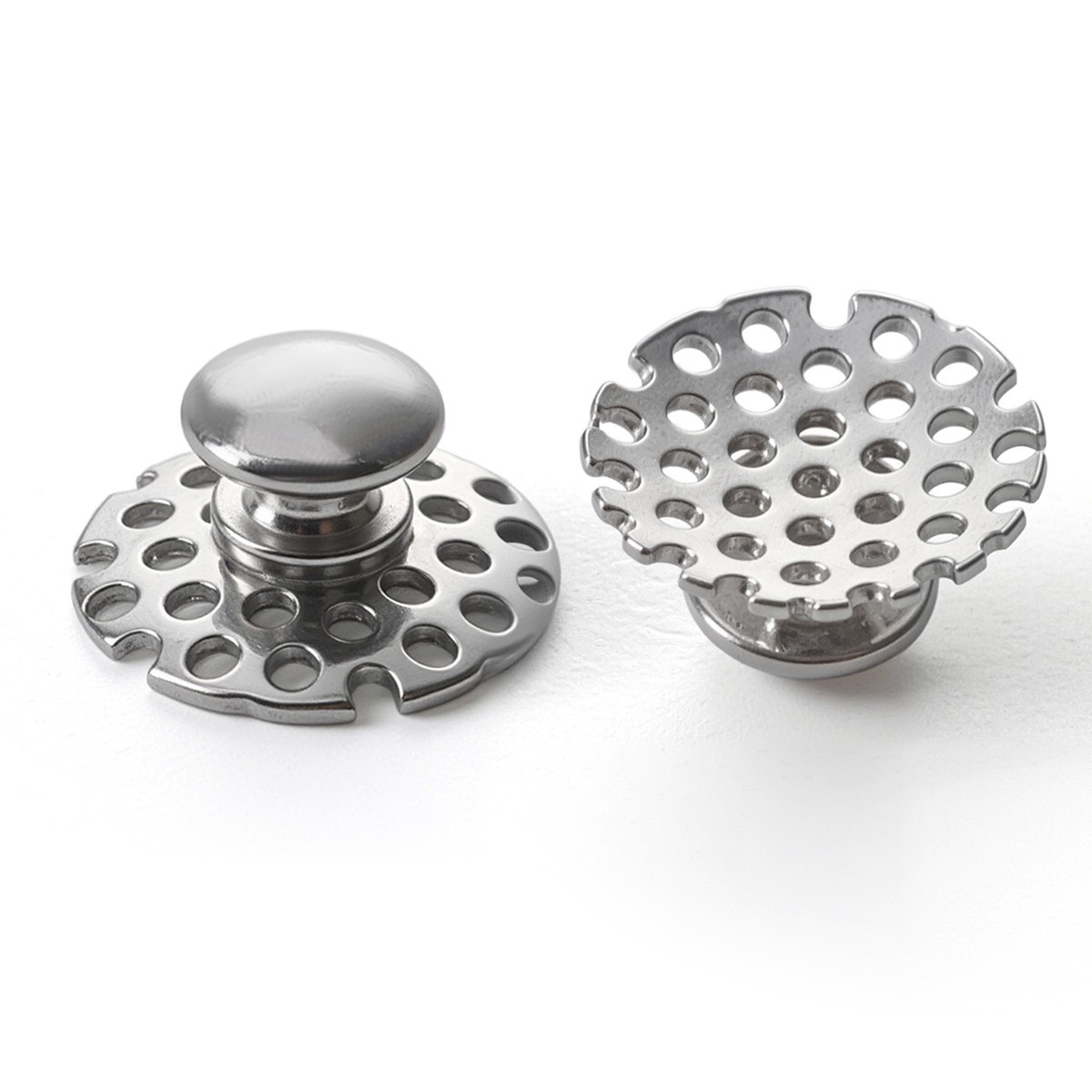 Dental Ortho Bondable Lingual Buttons w/ Hole Round Hollow Base Stainless Steel