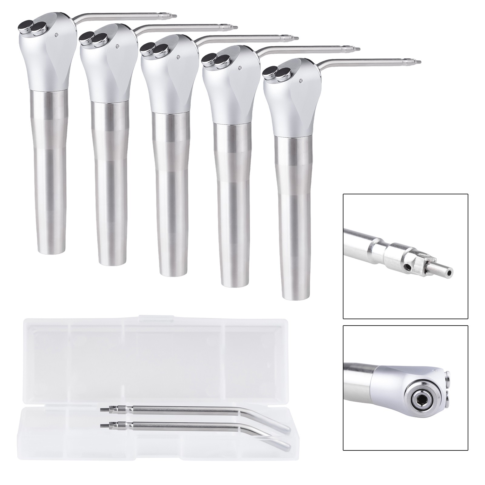 5PC Dental Air Water Spray Triple Syringe – 3-Way Handpiece with 10 Nozzle Tips