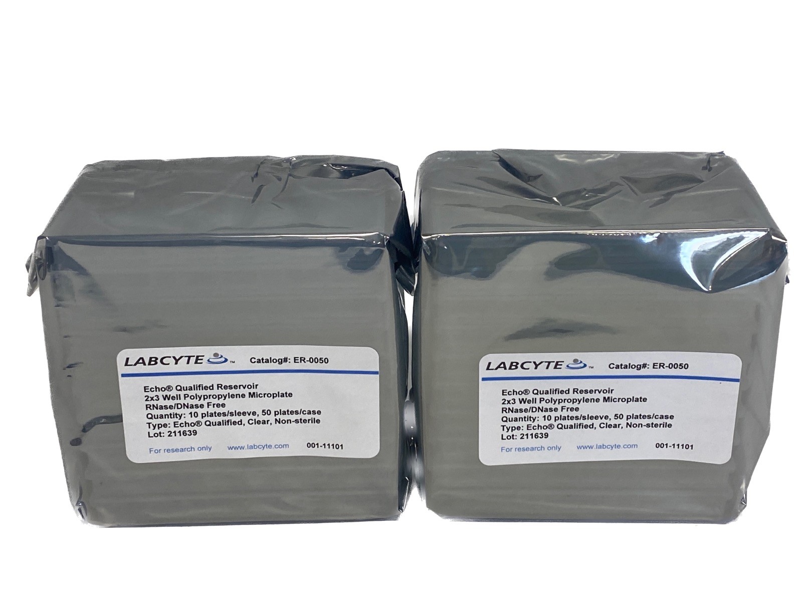 (20) LABCYTE Echo Qualified 2×3 Well Clear PP Microplates Amine Coating ER-0050