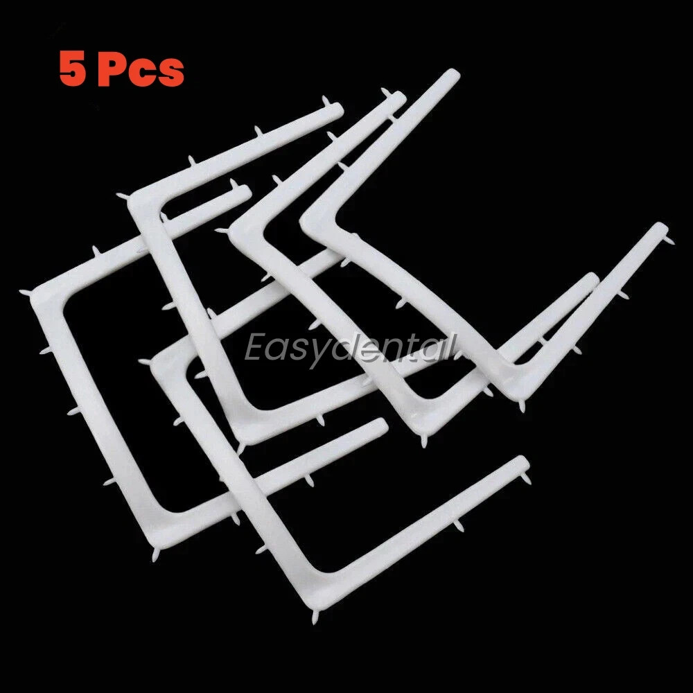 5x DENTAL ENDODONTIC PLASTIC RUBBER DAM FRAME YOUNG ARCH STANDARD SIZE AUTOCLAVE