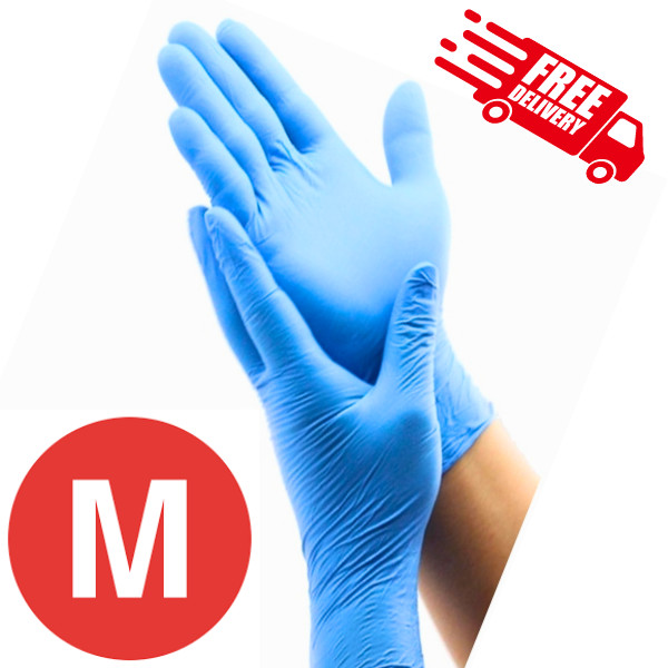 100 MEDIUM Dentistry Nitrile Exam/Medical Gloves Latex & Powder-Free Non-Sterile