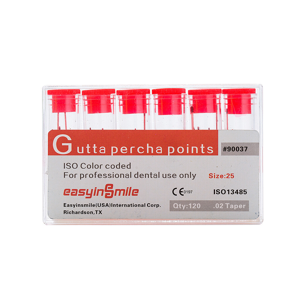 EASYINSMIL1Box Gutta Percha Points Endodontic .02/.04/.06 Taper For Dental Endo