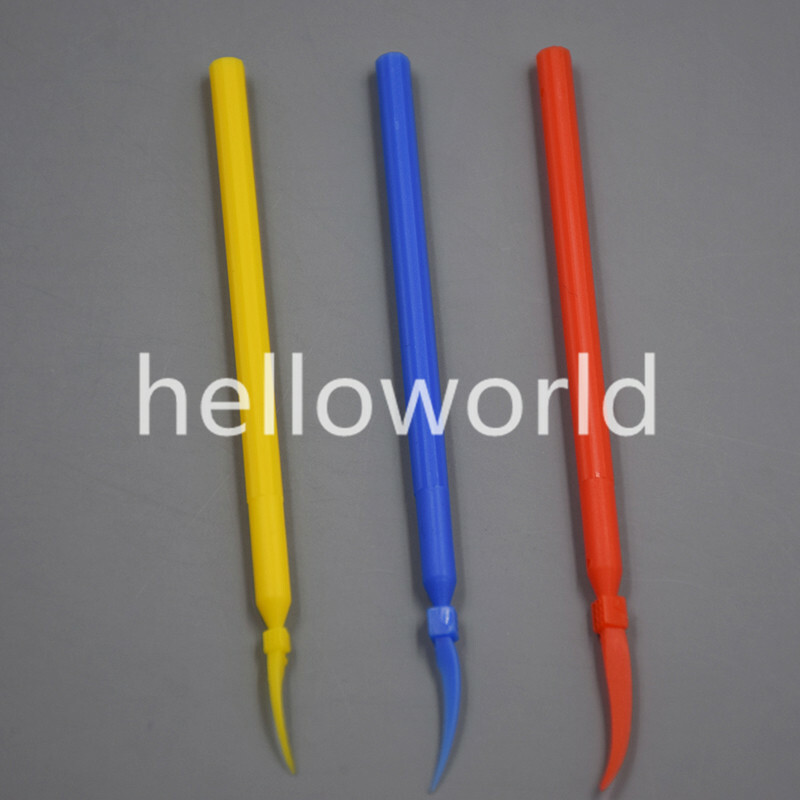 Medium Size Blue Long Handle Dental Poly Plastic Interdental Wedges 100 Pcs New