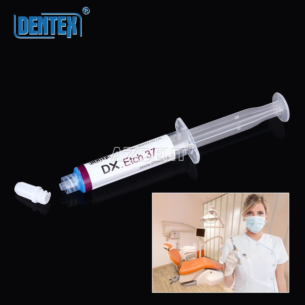 5 Kits Dental Acid Etch Etching Gel 37% 5ml/syringe Dentex