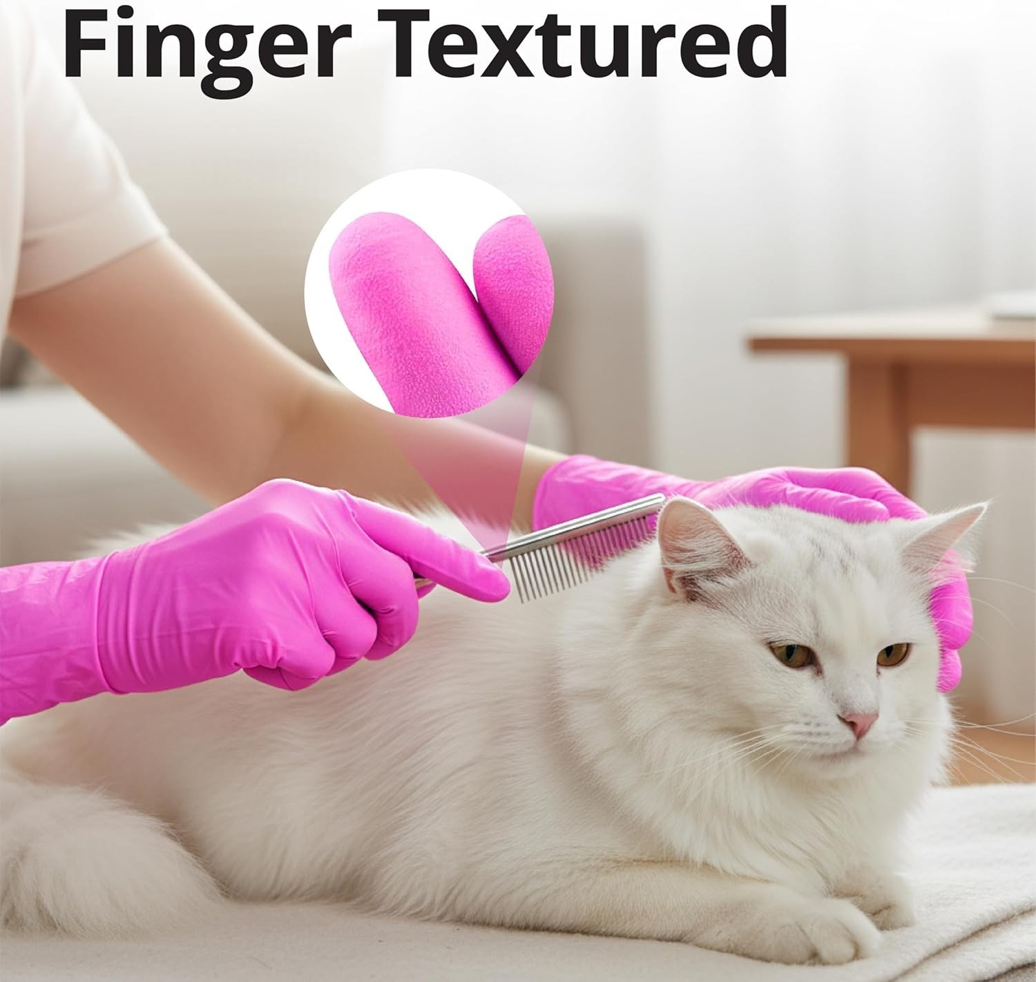 Stylish Powder-Free Nitrile Gloves – 3-Mil Fuchsia Disposable Gloves, 100 Count