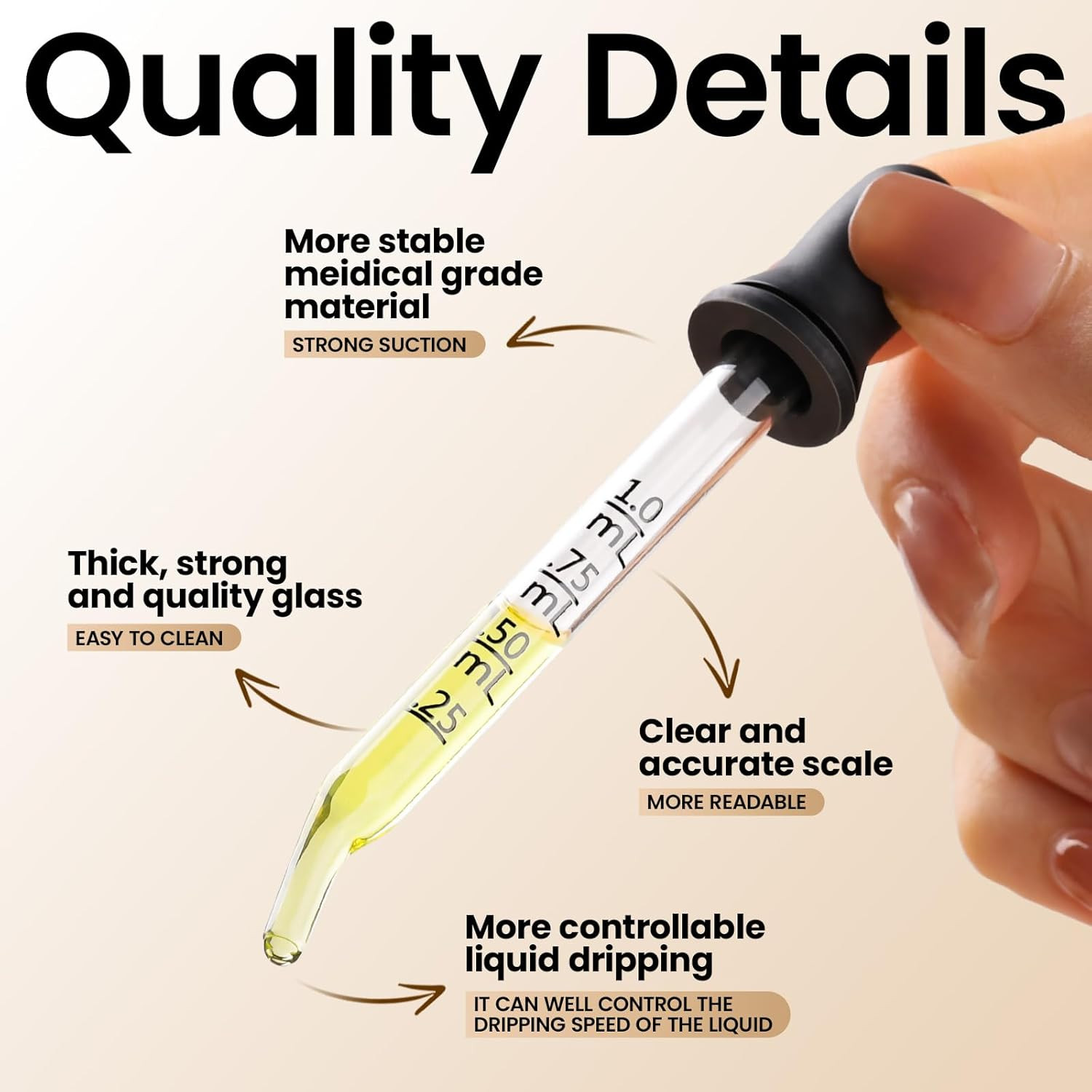 10Pcs Eye Droppers & Pipettes Set for Oils, Crafts, and Measuring