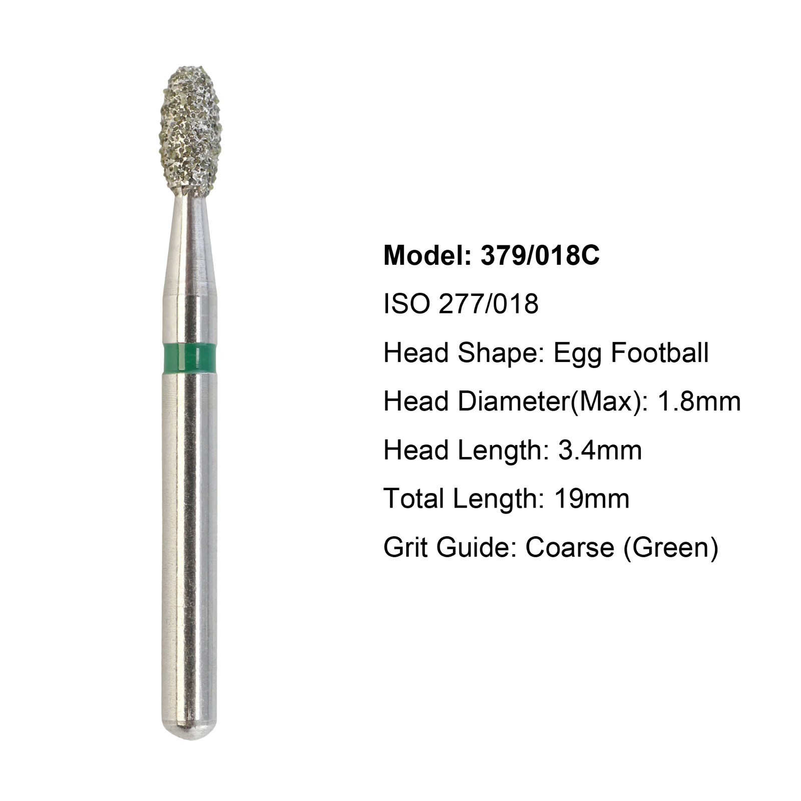 Diamond Dental Burs 856 379 801 FG Round End Taper Football Barrel Pear Flame