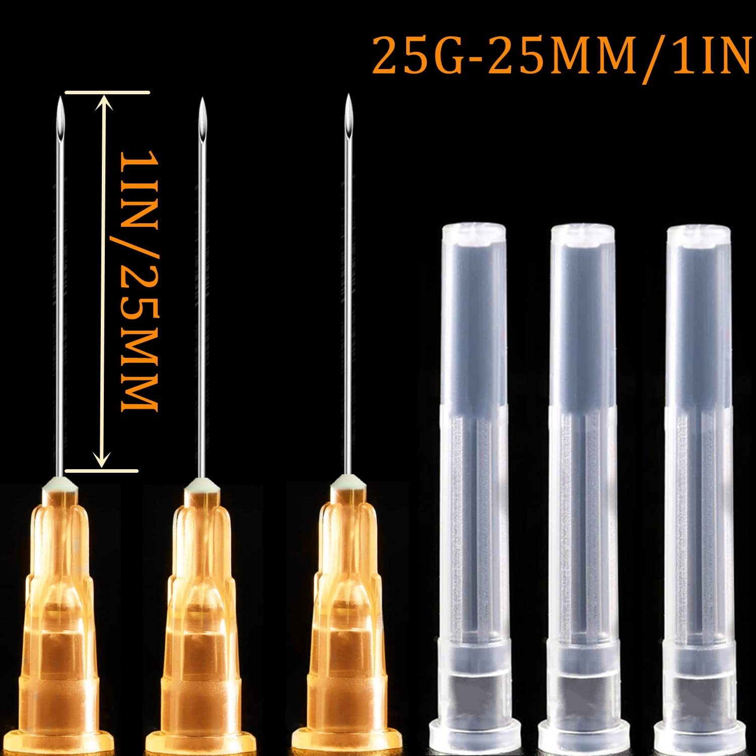100-Pack 25Gauge 1 Inch Lab Needles – Safe for Medical, Craft, & Veterinary Use