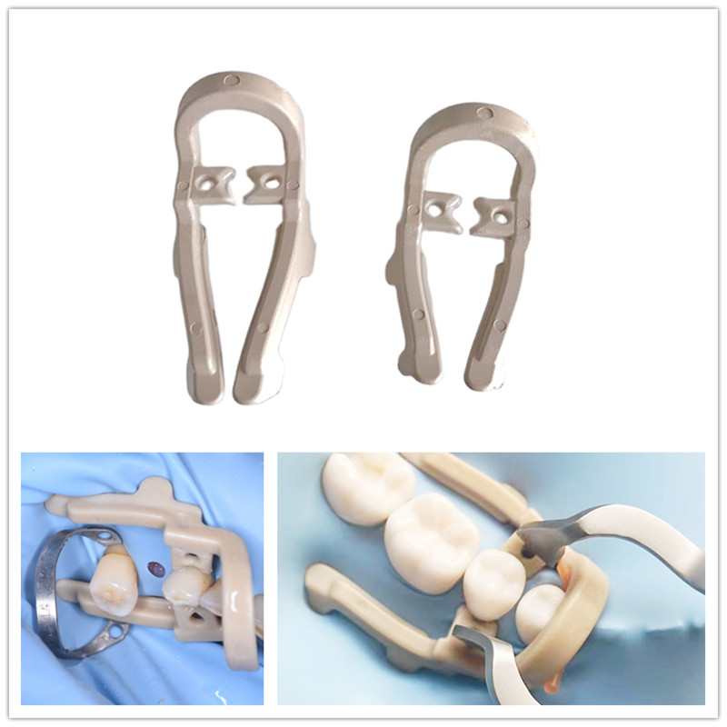 Dental Distal Premolar Clamps Rubber Dam Sheets Clip Soft Resin Clamp Long Short