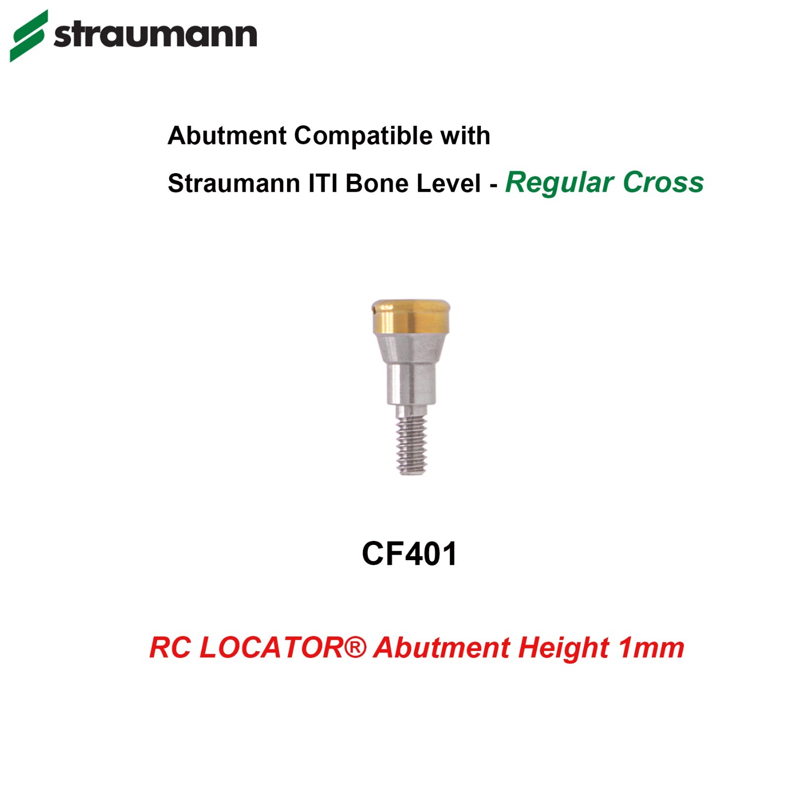 Titanium Locator Abutment Fit Straumann Bone Level NC/RC Zest Locator Compatible