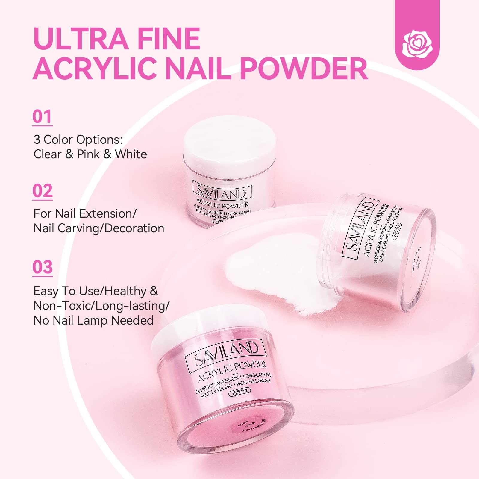 SAVILAND Acrylic Nail Kit for Beginners – Professional Gel Nail Art Set