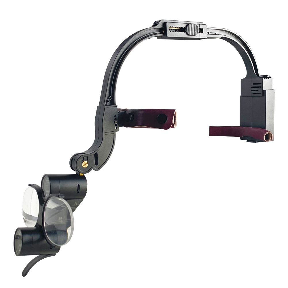 Wireless Dental 3.5X Binocular Loupes with 5W 2 LED Head Light Magnifying Glass